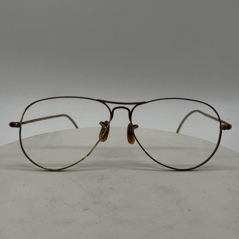 Vintage B & L Ray-Ban Aviator Sunglasses Frames 1/10 12k GF WWII Army Navy READ